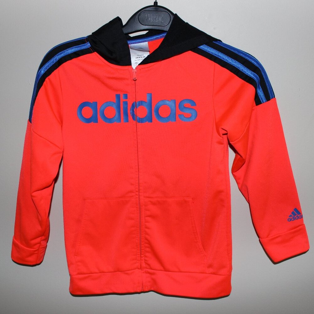 FREE WITH ANY BUY❤️Adidas full zip track top hoodie jacket bright neon orange